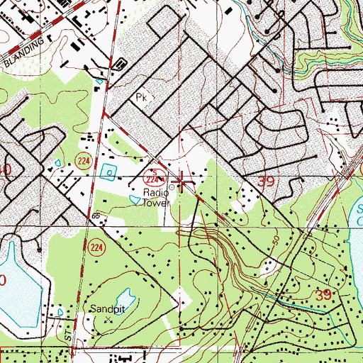 Topographic Map of Clay County Fire Rescue Doctors Inlet Station 17, FL