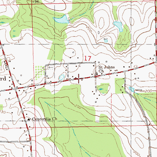 Topographic Map of Concord Volunteer Fire Department, FL