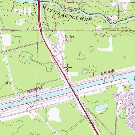 Topographic Map of Citrus County Fire Rescue Station 16, FL