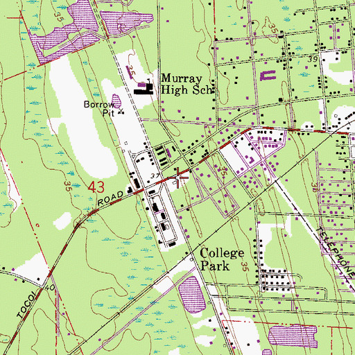 Topographic Map of Saint Johns County Fire Rescue Station 14 West King, FL