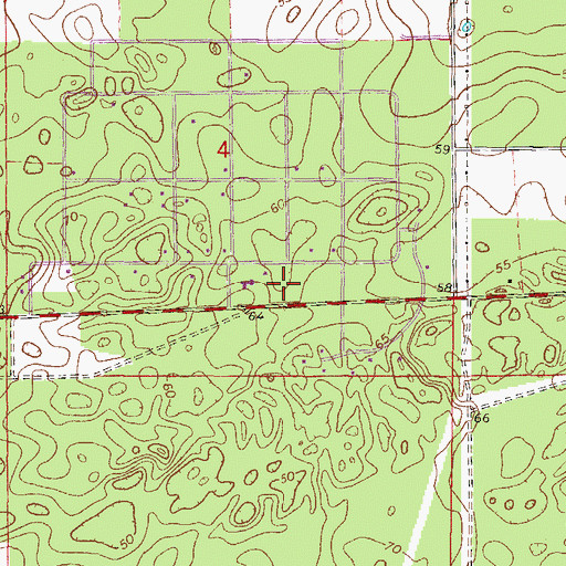 Topographic Map of Gilchrist County Fire and Rescue Station 3, FL