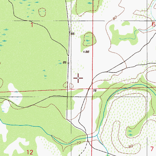 Topographic Map of Clay County Fire Rescue Argyle Station 26, FL