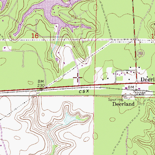 Topographic Map of Dorcas Fire District Station 42, FL