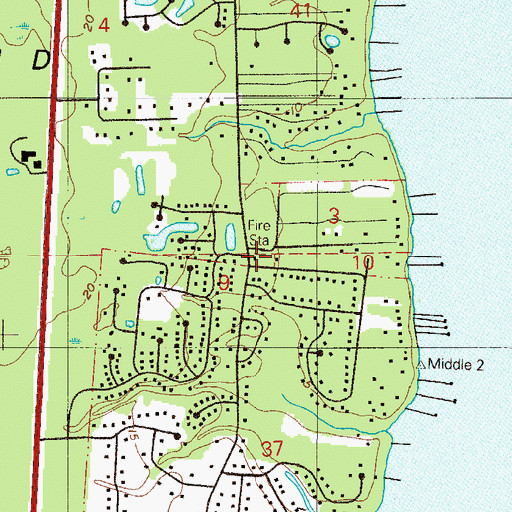 Topographic Map of Clay County Fire Rescue Fleming Island Station 22, FL
