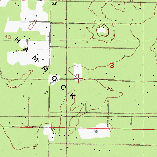 Topographic Map of Dixie County Fire and Rescue Station 22, FL