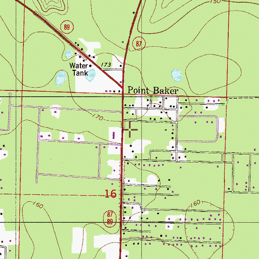 Topographic Map of Skyline Volunteer Fire and Rescue Department 22 Substation 1, FL