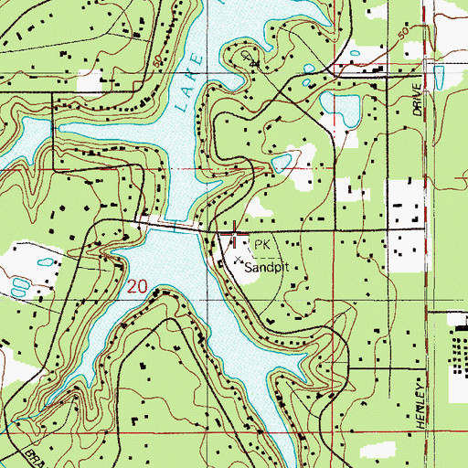 Topographic Map of Clay County Fire Rescue Lake Asbury Station 15, FL