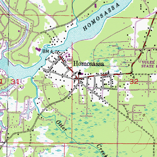 Topographic Map of Citrus County Fire Rescue Station 10, FL