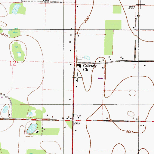 Topographic Map of Allentown Volunteer Fire Department, FL