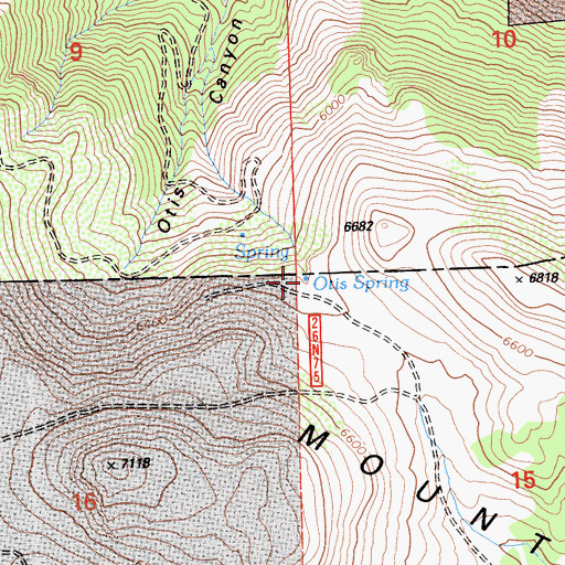 Topographic Map of Otis Spring, CA