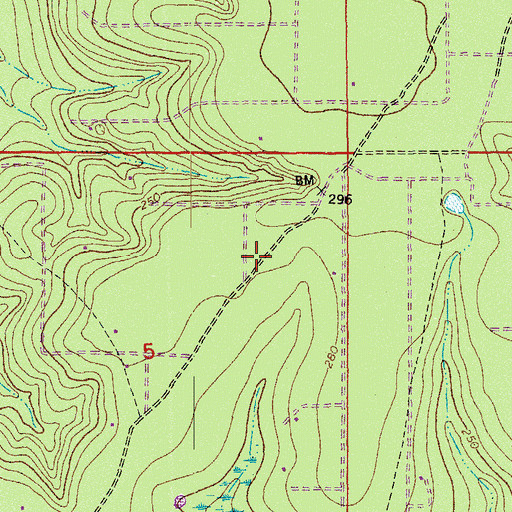 Topographic Map of Country Oaks Volunteer Fire Department, FL