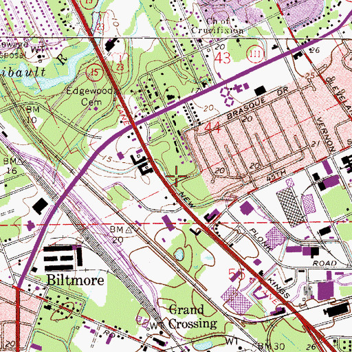 Topographic Map of Jacksonville Fire and Rescue Department Station 60, FL