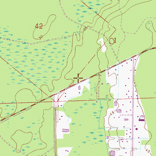 Topographic Map of Saint Johns County Fire Rescue Station 4 Bakersville, FL