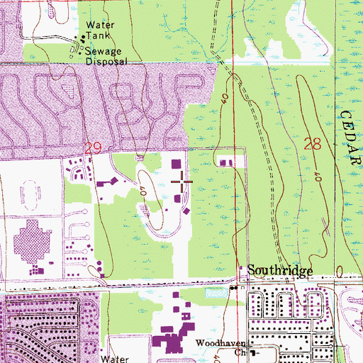 Topographic Map of Jacksonville Fire Training Division, FL