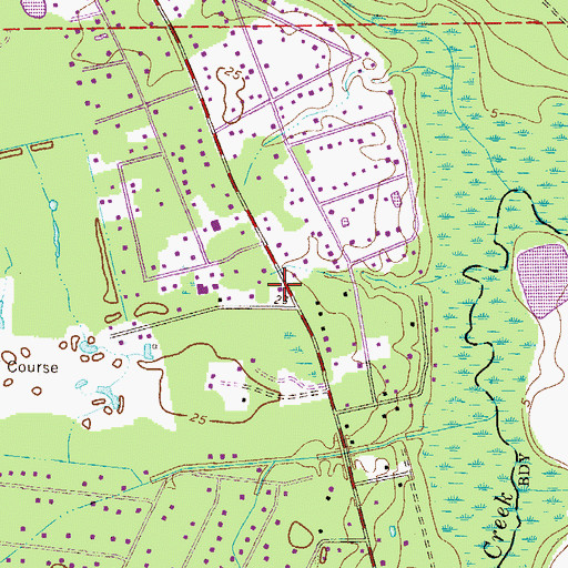 Topographic Map of Nassau County Fire and Rescue Station 8, FL
