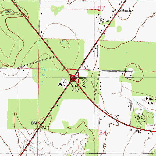 Topographic Map of Berrydale Fire Department Station 14, FL