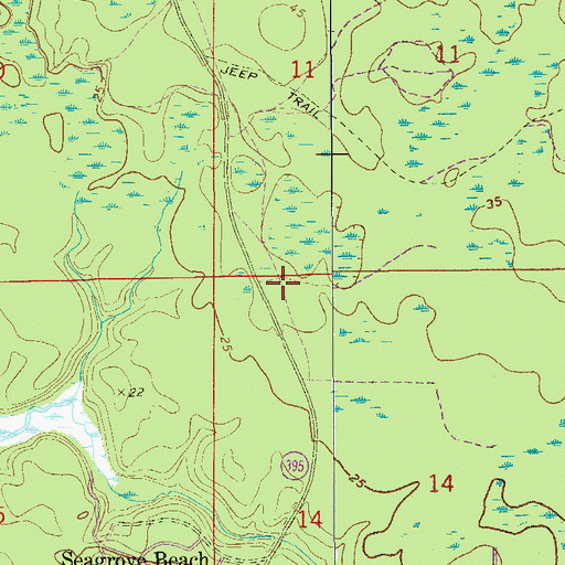 Topographic Map of South Walton Fire District Station 2, FL