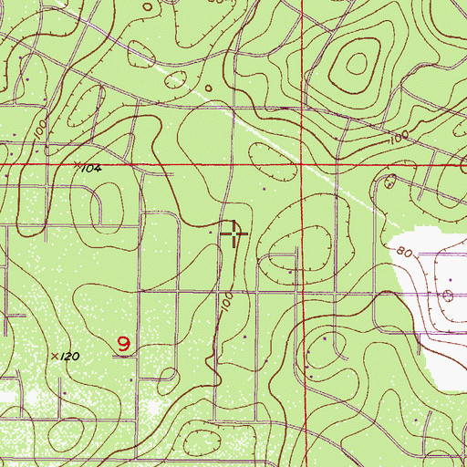 Topographic Map of Citrus County Sheriff Fire Rescue Station 20, FL