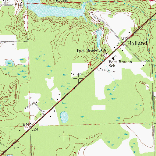 Topographic Map of Tallahassee City Fire Department Station 14, FL