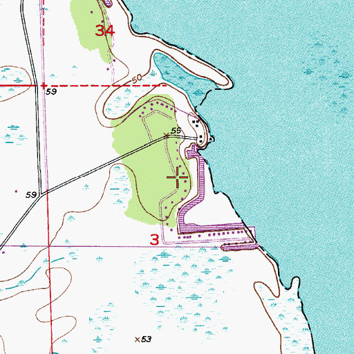 Topographic Map of Polk County Fire Department Station 11 - Grape Hammock, FL