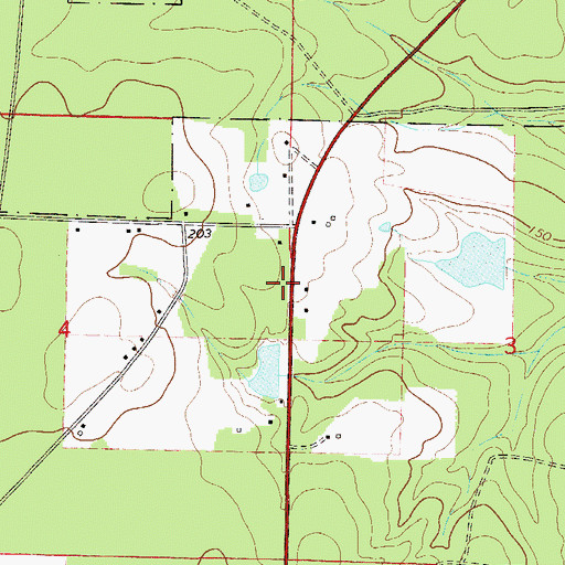 Topographic Map of Munson Volunteer Fire Department Station 2, FL