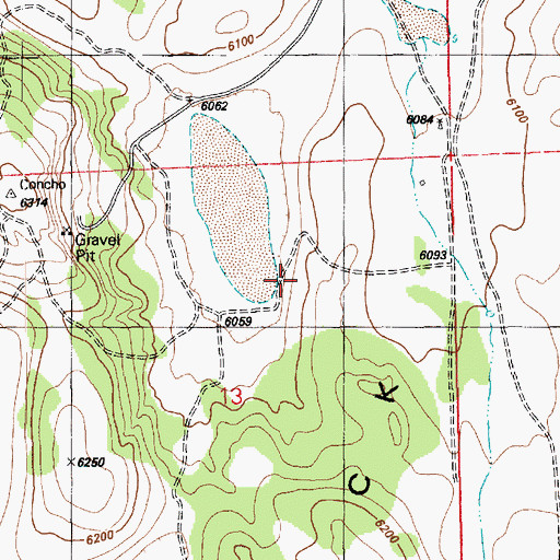 Topographic Map of Black Ridge, AZ