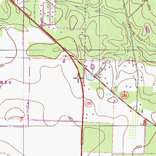 Topographic Map of Pace Volunteer Fire Department Substation 4, FL