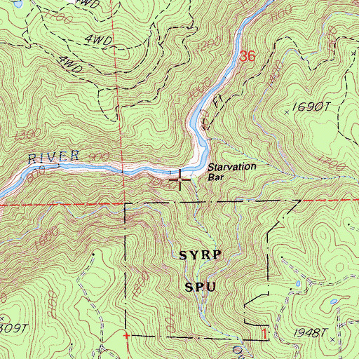 Topographic Map of Owl Creek, CA