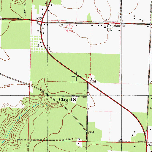 Topographic Map of Allentown Volunteer Fire Department Substation 11, FL