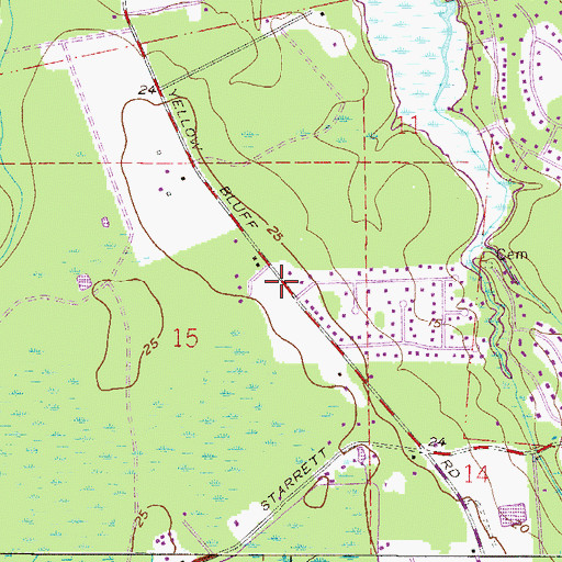 Topographic Map of Jacksonville Fire and Rescue Department Station 49, FL