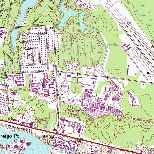Topographic Map of Destin Fire Control District Headquarters Station 9, FL