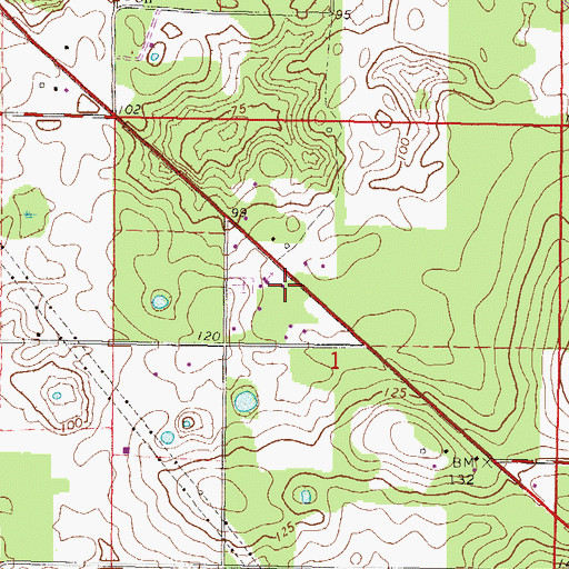 Topographic Map of McAlpin Volunteer Fire Department, FL