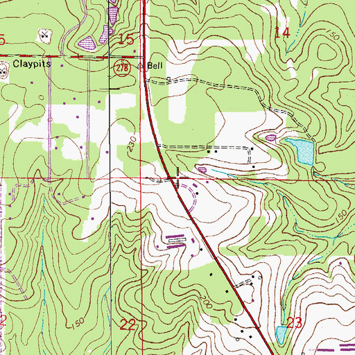 Topographic Map of Walton County Fire Rescue Station 2 United Emergency Medical Services, FL
