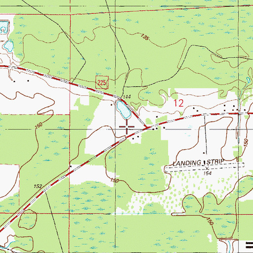Topographic Map of Sampson City Volunteer Fire Department Station 9, FL