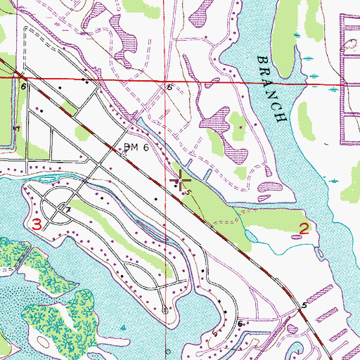 Topographic Map of Englewood Area Fire Department Control District Station 76, FL