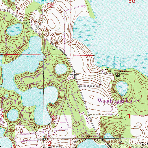 Topographic Map of Marion County Fire Rescue Station 26 Electra, FL