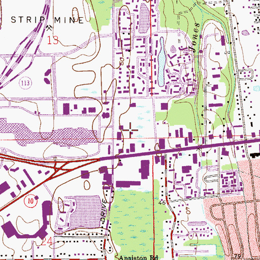 Topographic Map of Jacksonville Fire and Rescue Department Station 30, FL