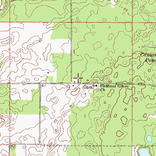 Topographic Map of Gilchrist County Fire and Rescue Station 2, FL