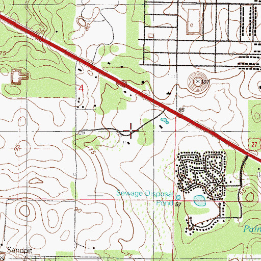 Topographic Map of Ocala Palms Fire / Rescue, FL