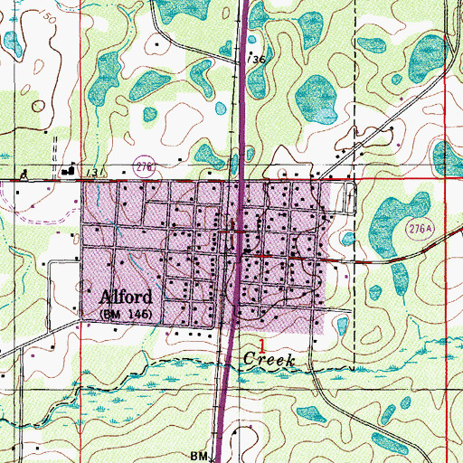 Topographic Map of Jackson County Fire and Rescue, FL