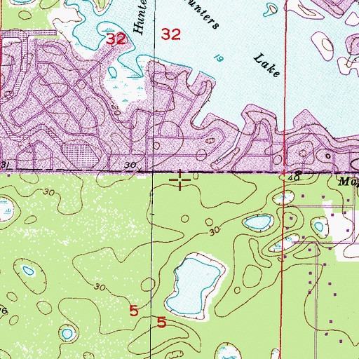 Topographic Map of Pasco County Fire Rescue Station 39, FL
