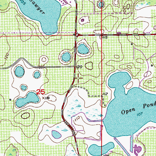 Topographic Map of Orange County Fire/Rescue Station 35, FL