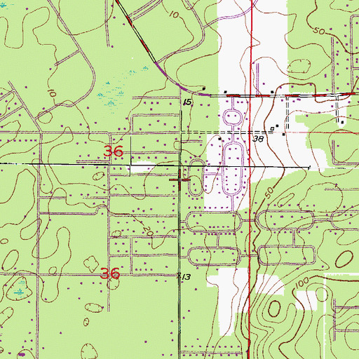 Topographic Map of Citrus County Fire Rescue Station 7, FL