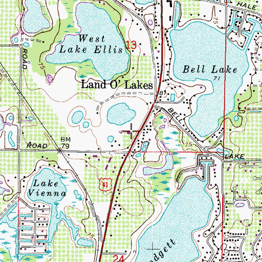 Topographic Map of Pasco County Fire Rescue Operations Office, FL