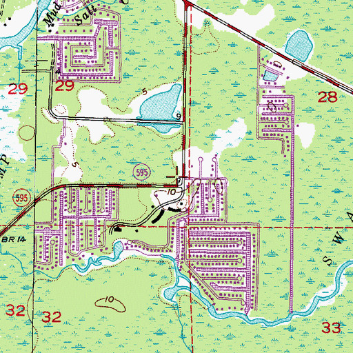 Topographic Map of Hernando County Fire Rescue Station 15, FL