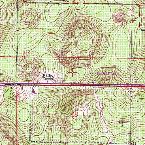Topographic Map of Clermont Fire Department Station 3, FL