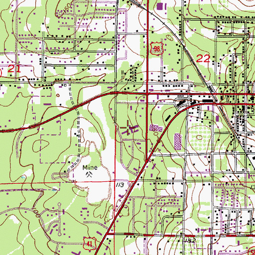 Topographic Map of Hernando County Fire Rescue Headquarters, FL