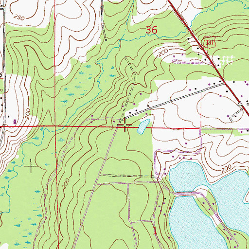 Topographic Map of Liberty Volunteer Fire Department, FL