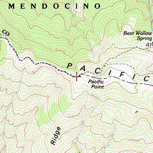 Topographic Map of Pacific Point, CA
