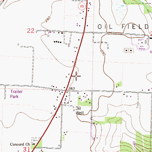 Topographic Map of Jay Fire Department Station 27, FL